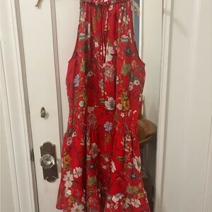 Parker Floral Red Dress